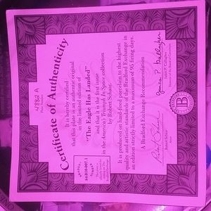 The eagle has landed plate